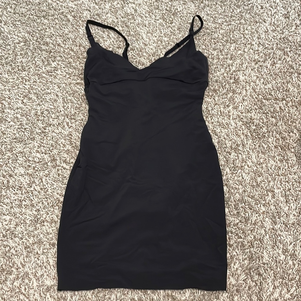 Women’s Flexees Black mini Full Body Slip w/brief